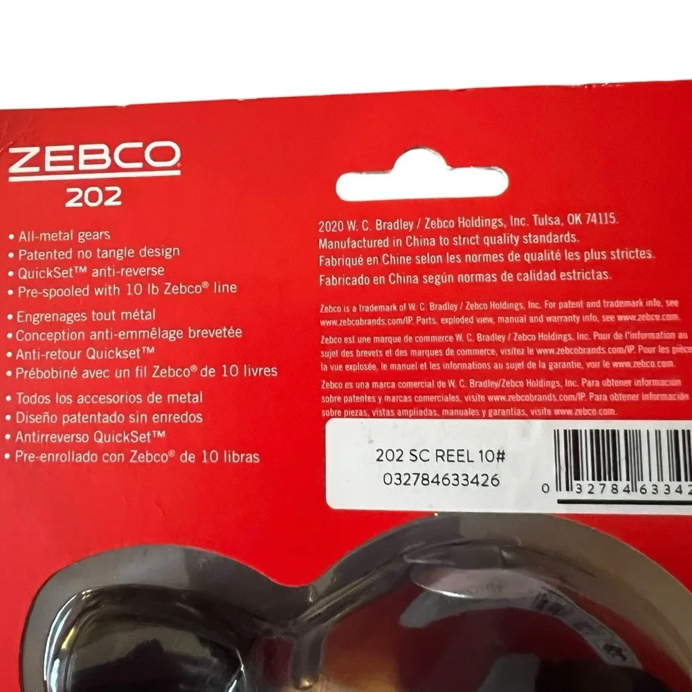Zebco 202 Spincast Fishing Reel Retrieve Right 10Lb Black # 202MBK-ZS5458